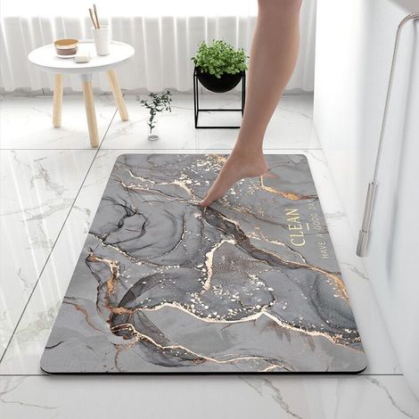 Tapis De Bain - Diatomite - 60 X 90 Cm - Antidérapant - Pour Salle De Bain Cuisine Salon - 1 Pièce (1/5)