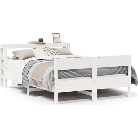 Maison Exclusive - Letto senza Materasso Bianco 135x190 cm Legno Massello di Pino