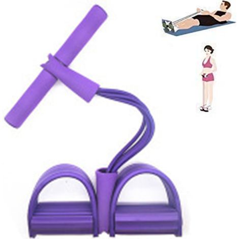 Corde élastique de traction pour étirements bras, jambes, taille et abdominaux (1/4)