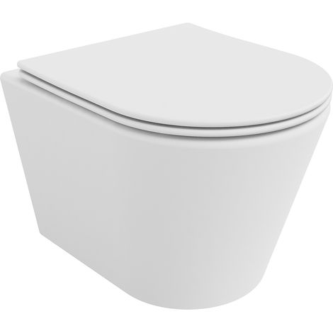 Mexen Rico WC Rimless con sedile a chiusura rallentata slim, duroplast, bianco opaco - 30724001 (1/5)