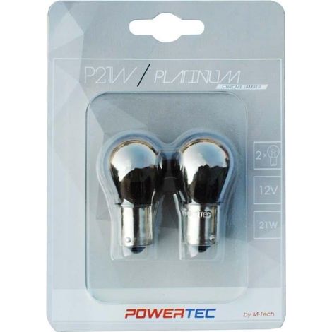 Ampoule Clignotant P21W - Lot de 2 - Verre Quartz Chromé Orange - BA15s 12V 21W - Véhicules Moto Auto - Haute Résistance (1/3)