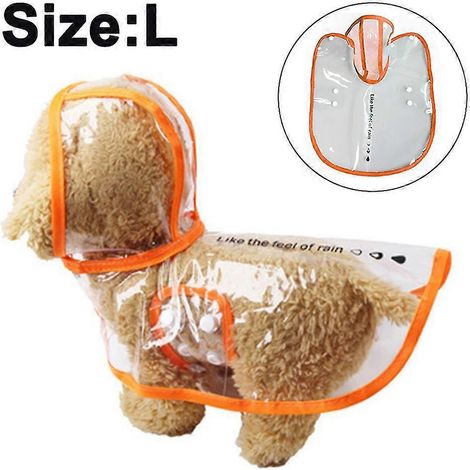 Hunde-Regenmantel mit Kapuze, Poncho, transparent, Regenschutz (1/5)