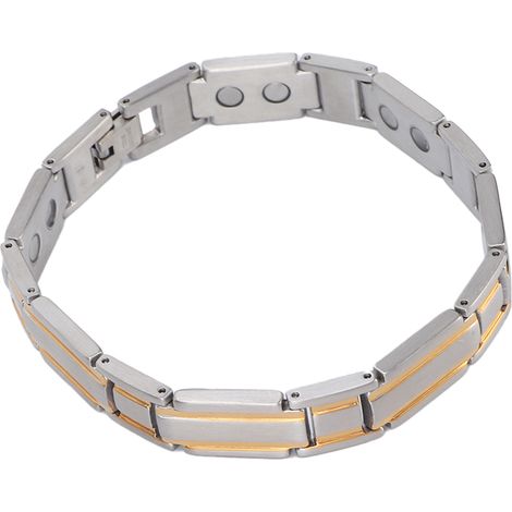 Bracelet magnétique en acier titane, bracelet de magnétothérapie pour soulager les douleurs arthritiques (1/5)