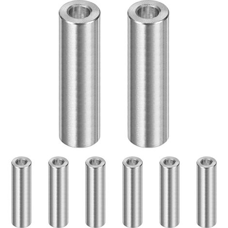 8PCS M6 304 Acier Inoxydable Entretoises 6mm ID x 12mm OD x 40mm l Entretoise Métallique Bague Douille Finition Lisse Entretoise Ronde 304 Acier Inoxydable pour Vis Boulons Argent (1/5)