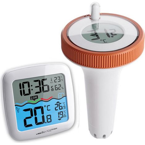 Thermomètre numérique sans fil étanche 3 canaux avec écran LCD, pour piscine, mesure température eau précise (1/5)