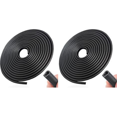 5M Noir Protection Porte De Voiture Protege Portiere Voiture Protecteur de Bord de Porte de Voiture sans Colle en Forme de U en Caoutchouc pour la Plupart des Voitures (Lot de 2) (1/5)