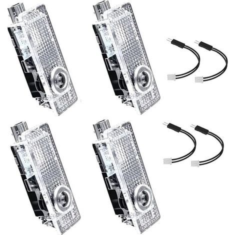 Projecteur de porte de voiture pour porte LED Logo Lumière 4 pièces Lumière de bienvenue Compatible pour les séries 3/5/6/7/X1/X2/X3/X4/X5/X6/X7/Z/M/GT (1/4)