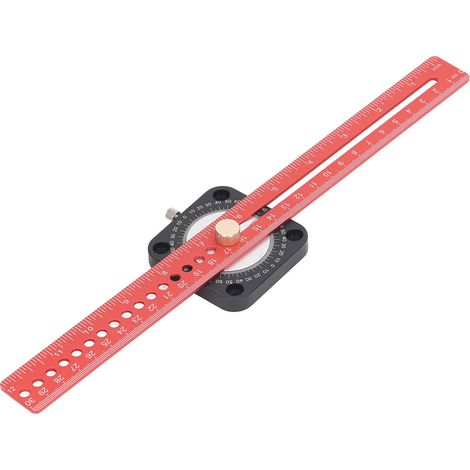 Compas de menuisier 360° en aluminium avec double graduation pour traçage précis et marquage (1/5)