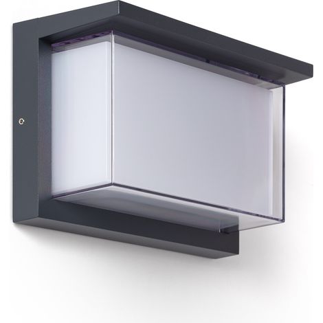 Aplique de Pared Exterior LED 12W Aluminio CCT Seleccionable Doble Difusor Arelien Oscilum Antracita (1/5)