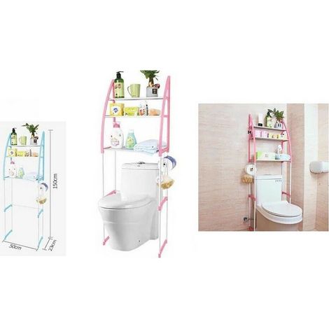 ORGANIZERMIT3REGALEN,REGALÜBERDERTOILETTE,PLATZSPARENDEBADEZIMMER-AUFBEWAHRUNG