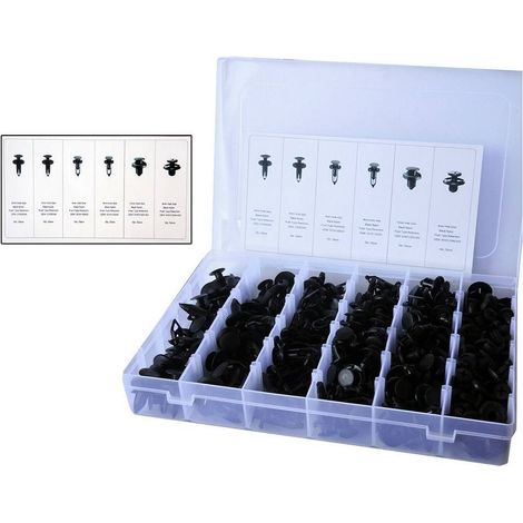 TRADE SHOP - Kit 200 Pz Plastica Trim Clip Rivetti Clip Fermi Di Spinta Per Auto Paraurti - (1/4)
