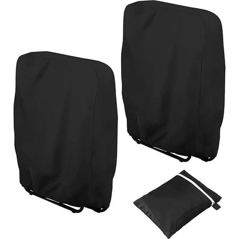 Housses de chaise imperméables, lot de 2, 71 x 20 / 34 x 110 cm, tissu Oxford 210D, housses de chaise, housses de mobilier de jardin, housses de protection pour chaises de jardin, imperméables (1/5)