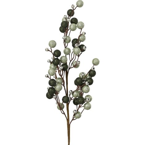 Ramo decorativo in foam altezza 60 cm verde Peraga Christmas