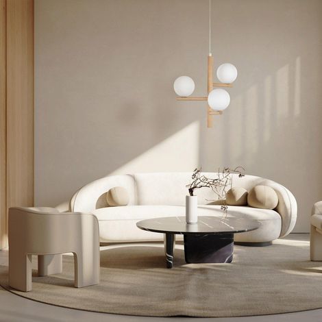 TK Lighting Estera 6799 Lámpara de Suspensión Beige 33 cm