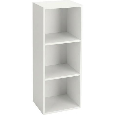 Libreria Colonna Moderna 30x24x80 cm Mobile Scaffale Soggiorno Verticale bianco (1/5)
