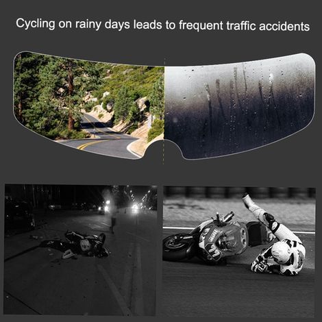 Film de lentille étanche pour casque de moto, Protection universelle contre la pluie et le brouillard, autocollant Transparent, bouclier de visière Anti-Film (1/5)