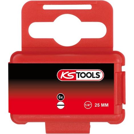 KS Tools 911.2247 1/4'' CLASSIC Bit Schlitz, 25mm, 6mm, 5er Pck (1/2)
