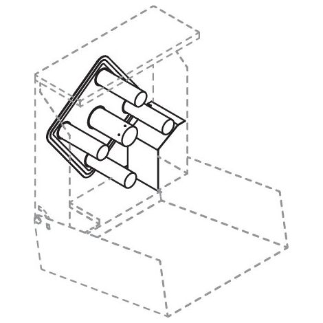 HEWI 900.21.E01 Tourniquet, support pour rouleaux WC à 4 positions (1/2)