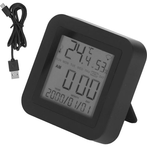 Intelligentes WLAN-Hygrometer-Thermometer mit Infrarot-Fernbedienung und Display für Temperatur und Luftfeuchtigkeit