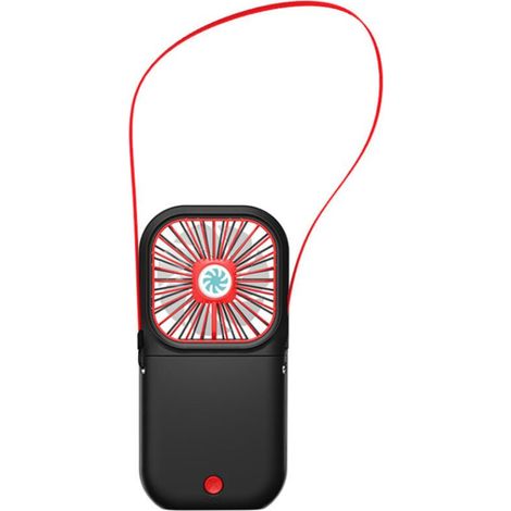 Ventilateur USB, ventilateur de cou suspendu pliant, noir
