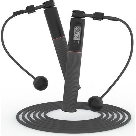 Corde à Sauter Numérique Réglable - Compteur de Sauts et Calories - Sans Câble - Pour Entraînement Fitness Intérieur et Extérieur - 1 Pièce (1/5)
