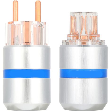 Connecteur d'alimentation secteur en cuivre pur Monosaudio E107/F107, adaptateur d'alimentation audio HiFi, prise 100-250 V (VE107/F107) (1/5)