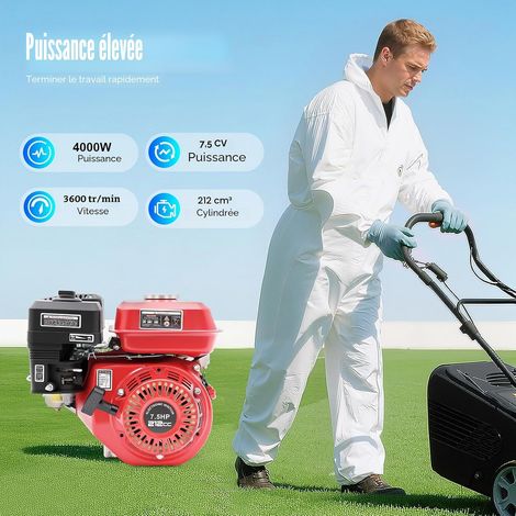 4000w générateur de moteur diesel 4 temps moteur à essence kart moteur d'entraînement moteur 7.5 HP 212cc, bas niveau d'huile arrêt automatique (1/5)