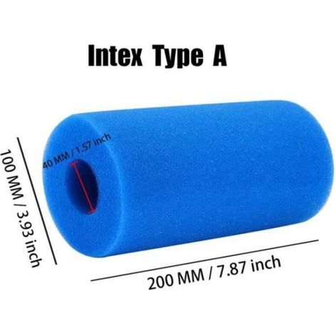 POMPE - GROUPE FILTRANT - BLOC DE FILTRATION Lot de 2 Filtres Eponge pour Intex Type A Outil de Nettoyage Filtre de Piscine