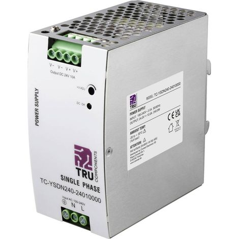TRU COMPONENTS TC-13807992 Alimentation rail DIN 24 V/DC 10 A 240 W Nbr. de sorties:1 x Contenu 1 pc(s) (1/4)