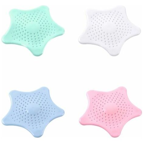 4PCS douche et baignoire drain filtre attrape-cheveux tes sous bouchon d'évier bouchon de receveur, drain de sol en silicone é (1/5)