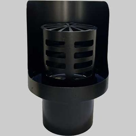 TERMINALE ORIZZONTALE A GRIGLIA INOX VERNICIATO - DM 80 M.