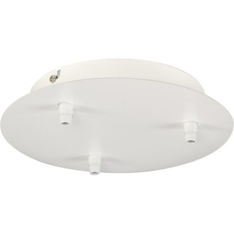 Patère FITU intérieure 3 passe-fils ronde blanc - SLV - 132611 (1/2)