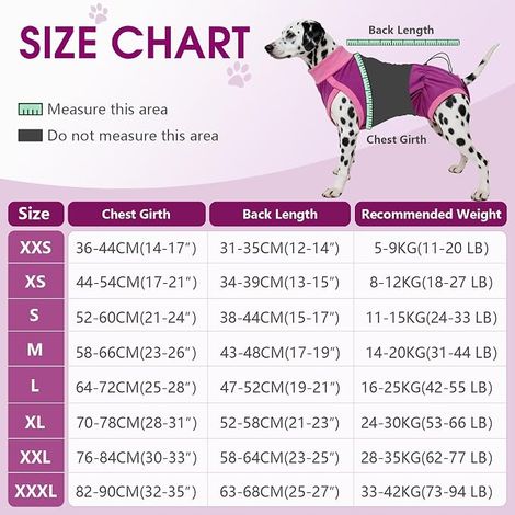 Unisex Post-Surgery Female and After Sterilisation Dog Pyjamas Adjustable Size Double Layer Anti-Licking Alternative to Collars (1/4)