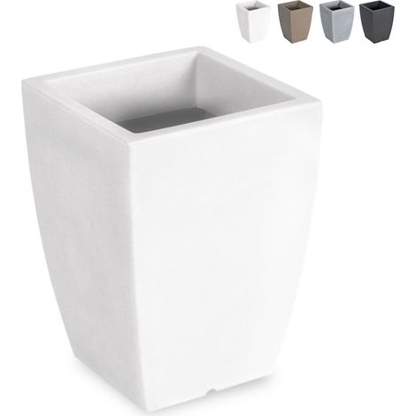 Vaso per Piante Interno Esterno Moderno Arredo Design Hydrus Idel - Colore: Bianco - Formato: 36 cm (1/5)