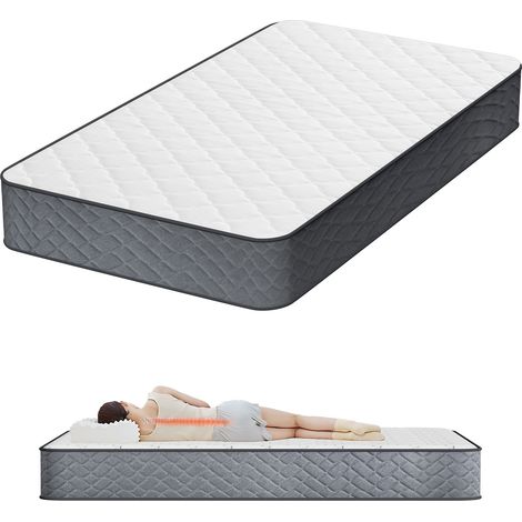 Jiubiaz Materasso Molle memory foam Molle Insacchettate detraibile H3 7 Zone differenziate Alto 22 cm sfoderabile e lavabile 120x190cm
