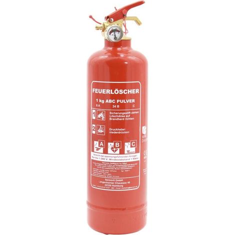 6x ABC Pulverfeuerlöscher inkl. Wandhalterung 1Kg (1/3)