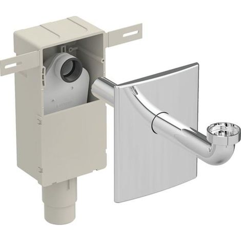 Set sifone da placca cromata da incasso per lavabo, scarico orizzontale geberit 151.120.21.1