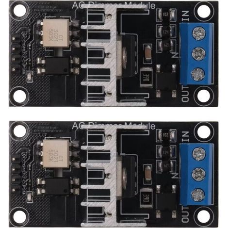 Dos módulos de atenuación de CA, atenuadores de lámparas de CA, atenuadores de motor y lámparas de CA, un canal, 3,3 V/5 V, lógica 4, 8 A-400 V (1/3)