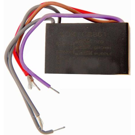 Condensateur 6 + 8 + 9 microfarads universel DCE elo CBB61 tension 250V C.A., 50/60 Hz