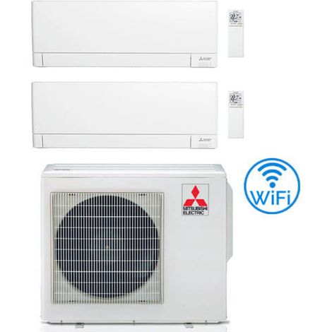 Climatizzatore Condizionatore Mitsubishi MSZ-AY Wifi R32 Dual Split Inverter 9000 + 15000 BTU con U.E. MXZ-4F72VF Classe A++/A+