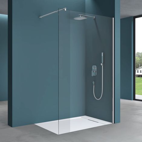 Mai & Mai Box Doccia Walk-In 70x200cm, Parete Doccia in Vetro Trasparente 8mm Braccio di Sostegno 70-120cm Vetro di Sicurezza ESG con Rivestimento Nano BRAM3 Bremen01K (1/5)
