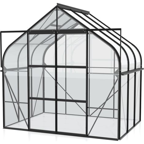 Vitavia Gewächshaus "Diana 5000", schwarz, 5,0 m², 3 mm ESG