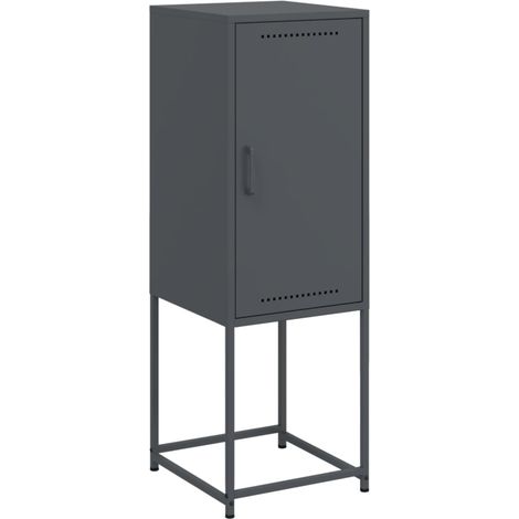 Credenza buffet cassettiera mobile contenitore organizer cucina soggiorno soggiorno alto 36 x 39 x 107 cm acciaio antracite 020032199
