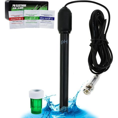 Sonde d'électrode pH haute précision – 0,00–14,00 pH, précision ± 0,01 pH – Kit complet inclus (1/5)
