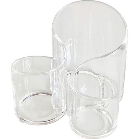 Aufbewahrungsbox für Schminkpinsel aus transparentem Acryl, ideal für Schminkpinsel, Schminkpinselbox für den Schreibtisch, auch für Lippenstift und Kajal. (1/5)
