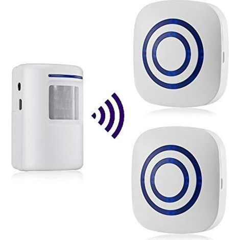 Bewegungsmelder-Alarm, Sirene Infrarot-Bewegungsmelder-Sensor Drahtloser Alarm PIR-Bewegungsmelder-Set