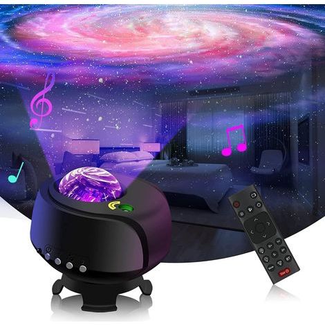 Proyector de cielo estrellado, mayor tamaño de proyección, proyector de estrellas con formas cambiantes de niebla y galaxias, luz nocturna (proyector de estrellas galácticas) (1/5)