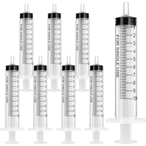 Plastique Seringue, 8pcs Seringue D’alimentation, 10ml Seringue Plastique Seringues de Distribution pour Chien/Chat/Animal