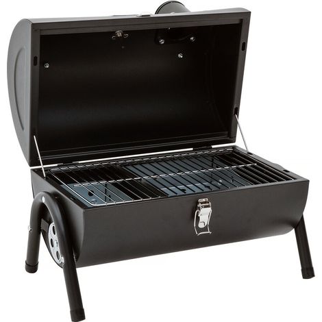 Tragbarer Holzkohlengrill "Captain" - 42 x 27 x 43 cm - Schwarz (1/5)
