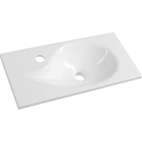 Sapho Lavabos - Lave-mains Minos 505x250 cm, sans trop-plein, trou pour robinetterie à gauche, blanc 10053 (1/8)